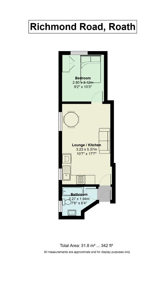 Floorplan for Richmond Road, Cathays